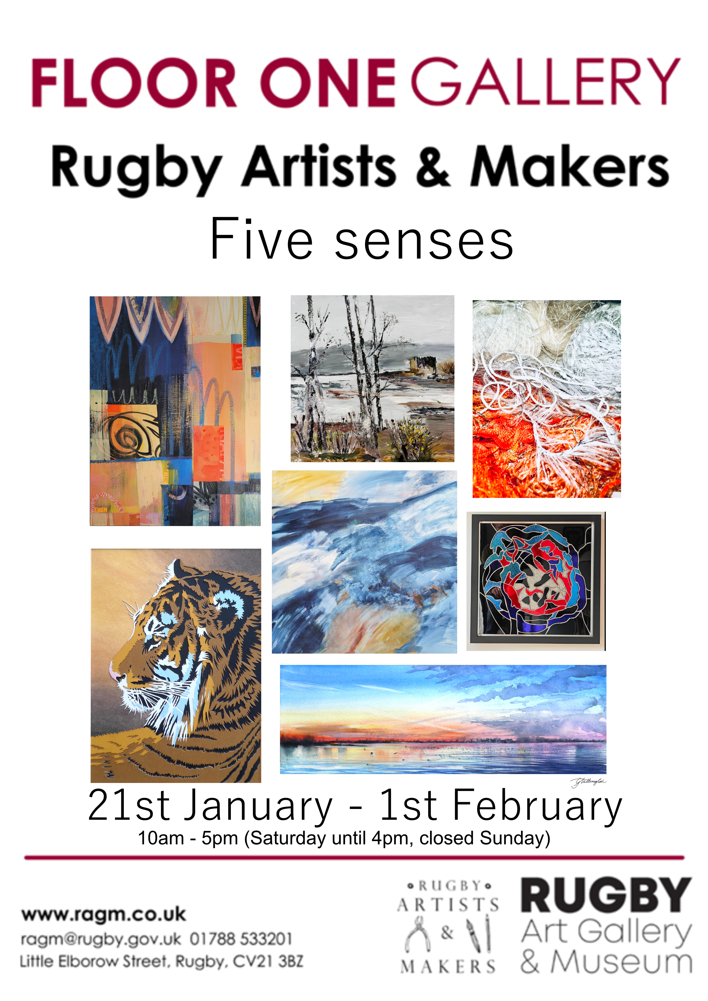 Poster for Five Senses exhibition